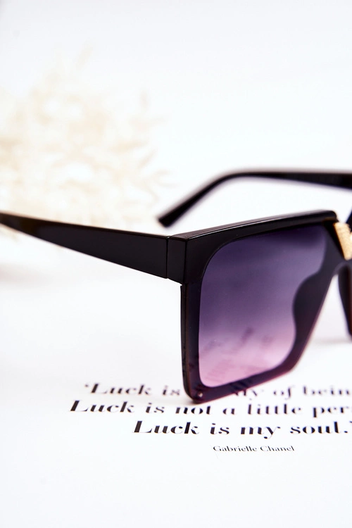 Kwadratowe Okulary Przeciwsłoneczne Ombre V130044 Czarno-Różowe