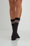 Skarpetki Damskie Warkocz Z Paskami Czarne