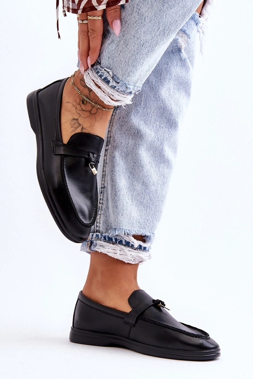 Klasyczne Mokasyny Damskie Czarne Cortez