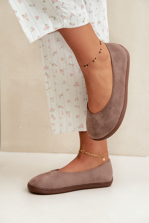 Baleriny Damskie Barefoot Taupe Hollin