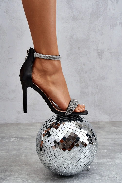 Eleganckie Sandałki Na Szpilce Czarne Patricio