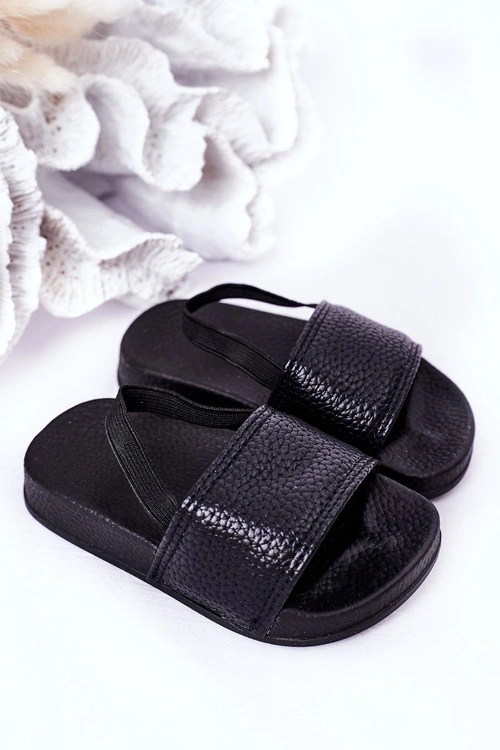 Dziecięce Gumowe Klapki Czarne Swimmer