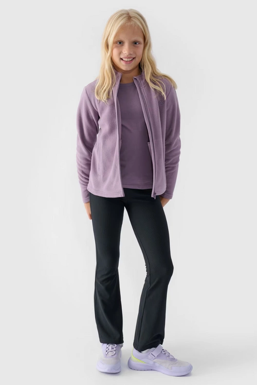 Dziewczęcy Polar Ze Stójką Slim 4F 4FJWMM00TFLEF261-52S Fioletowy