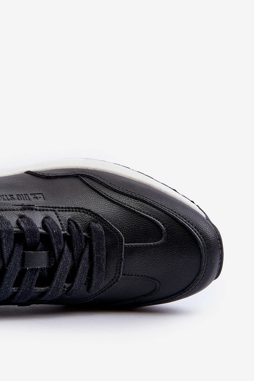 Sneakersy Męskie Skórzane BIG STAR NN174287 Czarne