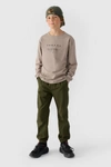 Chłopięce Spodnie Joggery Casual Gładkie 4F 4FJWMM00TTROM0812-43S Khaki