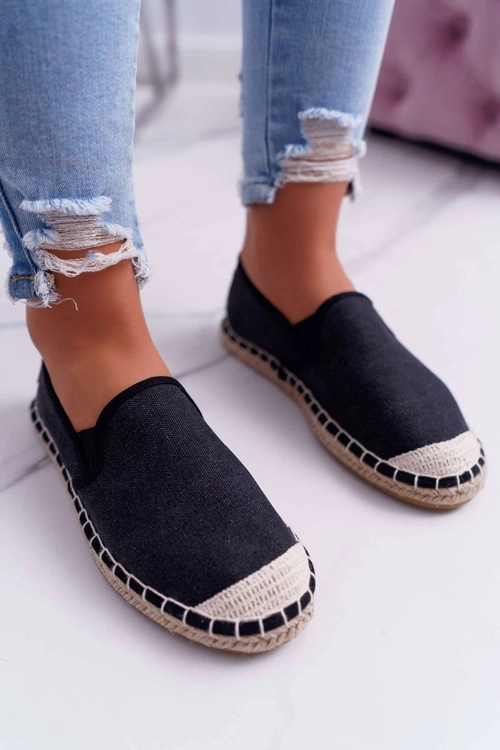 Espadryle Damskie Cross Jeans Czarne DD2R4106