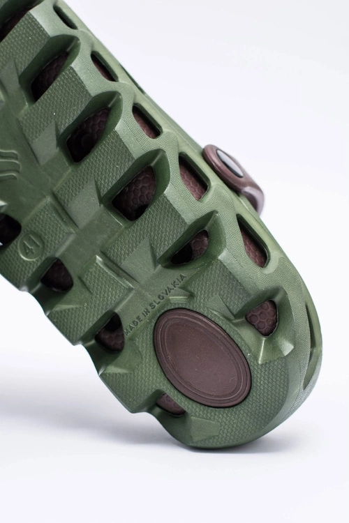 Zielone Męskie Ogrodowe Lekkie Klapki Kroksy Eva