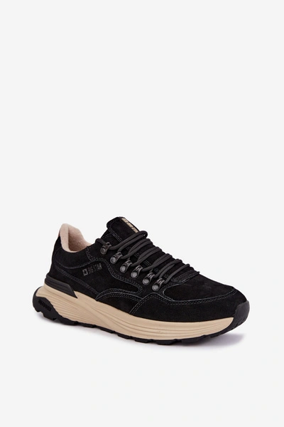 Buty Sportowe Sneakersy Męskie Z Zamszu Big Star OO174321 Czarne