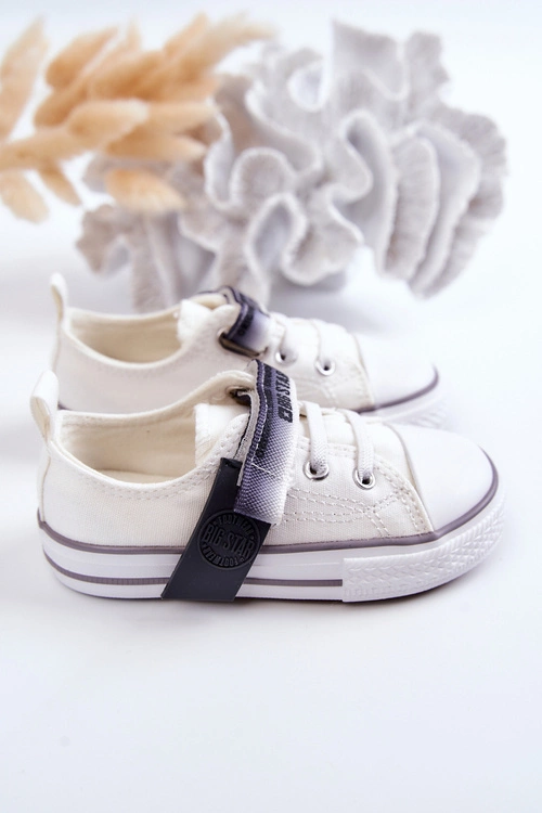 Dziecięce Niskie Trampki BIG STAR JJ374075 Białe