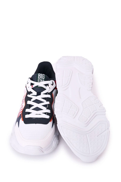 Męskie Sportowe Buty Memory Foam Big Star HH174208 Biało-Granatowe