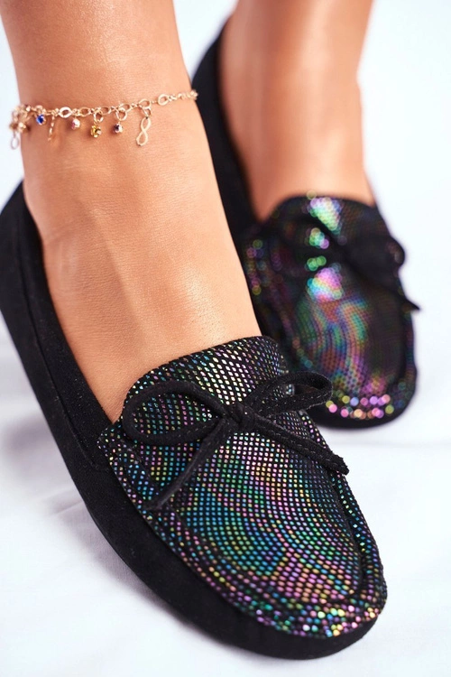 Zamszowe Mokasyny Damskie S.Barski A199 Czarne