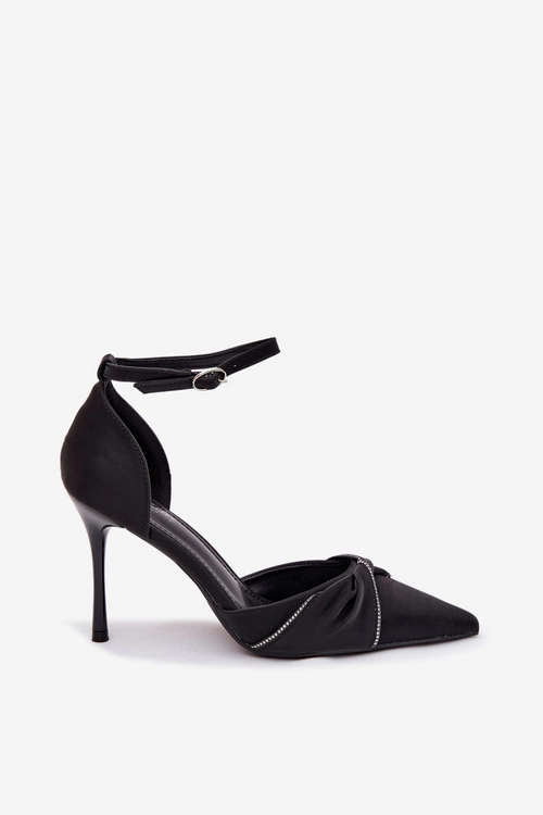 Szpilki Z Cyrkoniami Czarne Katlina