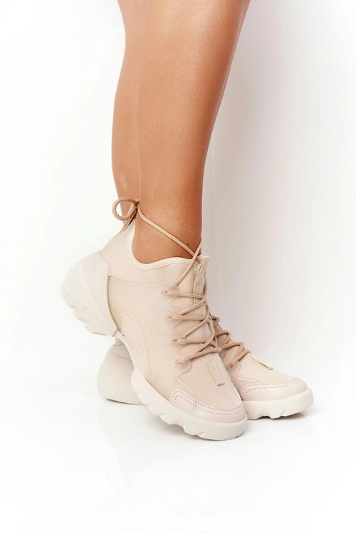 Damskie Sportowe Buty Sneakersy Beżowe Born This Way