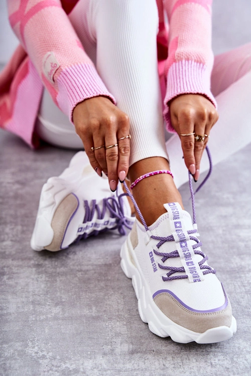 Damskie Sneakersy Memory Foam System Big Star KK274029 Białe