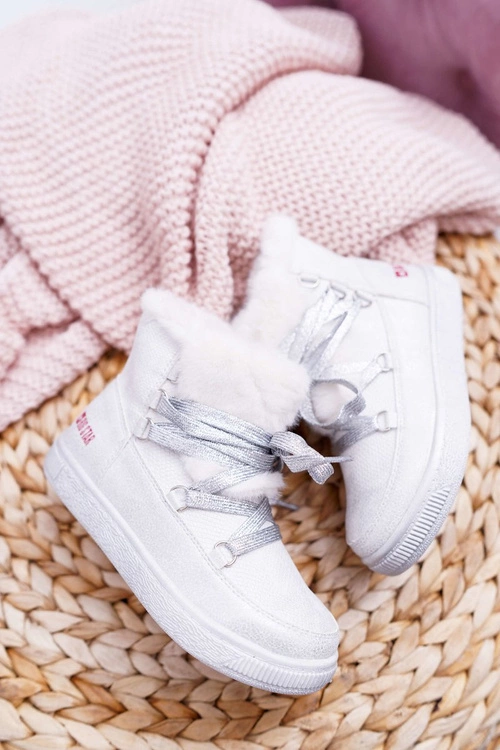 Botki Dziecięce Dziewczęce Big Star Białe EE374079