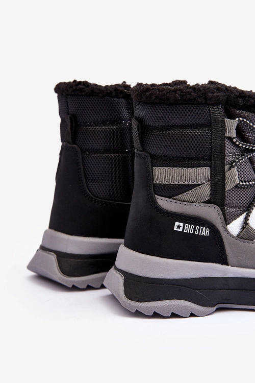 Dziecięce Śniegowce Ocieplane Na Suwak Czarne Big Star MM374193