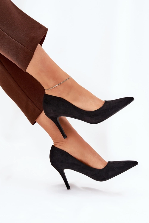 Szpilki Z Eko Zamszu Czarne Vannith