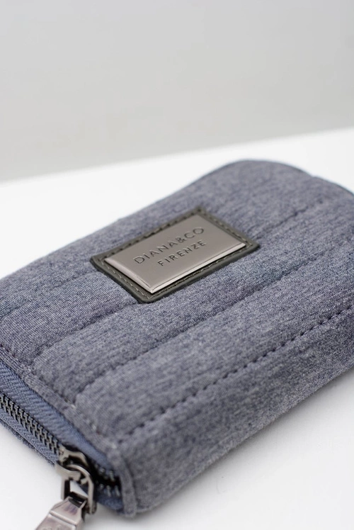 Mały Szary Damski Portfel Jeans DIANA&CO