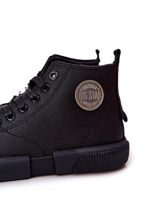 Męskie Wysokie Trampki Big Star II174023 Czarne