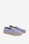 Espadryle Tenisówki Męskie Z Eko Zamszu Niebieskie Lunaria