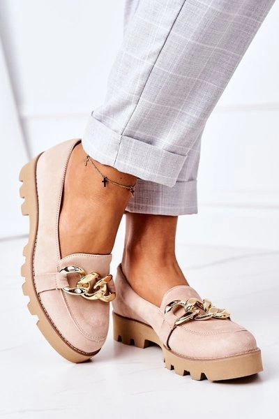 Zamszowe Mokasyny Lewski Shoes 3040 Cappuccino