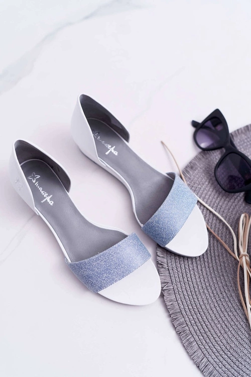 Sandały Damskie Maciejka Skórzane Białe 1971 Nomara