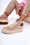 Wysokie Trampki Lee Cooper LCJ-22-31-1434L Beżowe