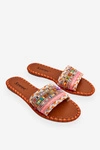 Damskie Zdobione Klapki Pomarańczowe Bellisa