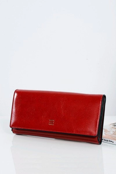 Duży Damski Czerwony Modny Portfel