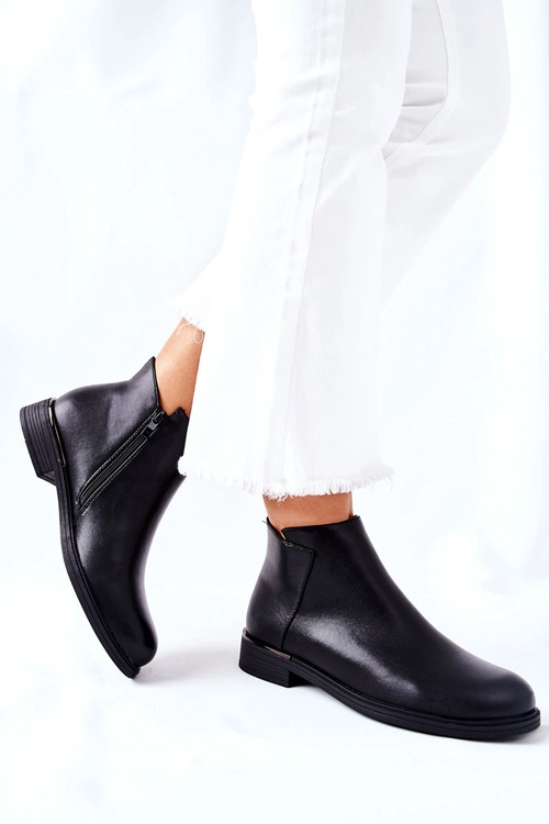 Płaskie Botki Ocieplane Sergio Leone BT511 Czarne