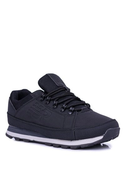 Solidne Męskie Czarne Buty Trekkingowe Newlans