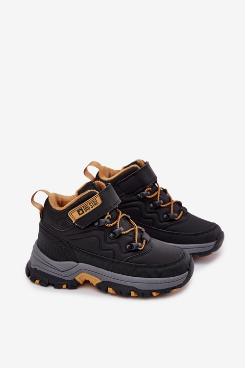 Trapery Śniegowce Dziecięce Na Rzep Big Star SS374013 Czarne