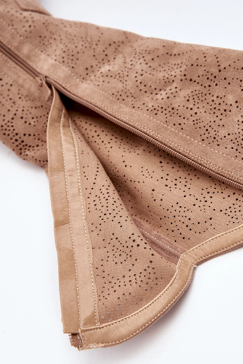 S.Barski HY66-132 Kozaki Damskie Ażurowe Beżowe