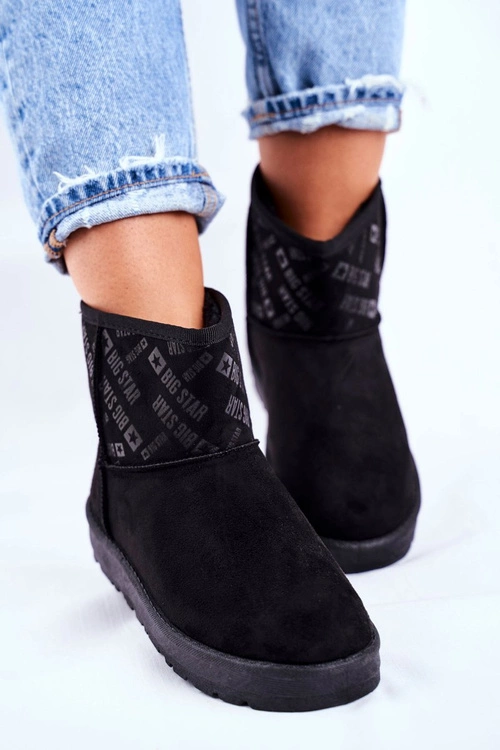 Damskie Śniegowce Ocieplane Czarne Big Star GG274556