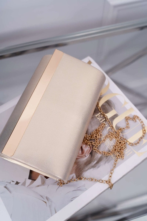 Damska Torebka Beżowa Elegancka Kopertówka