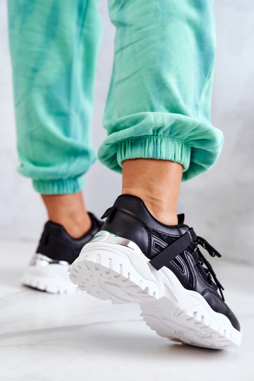 Sneakersy Na Masywnej Podeszwie Czarne Your Style