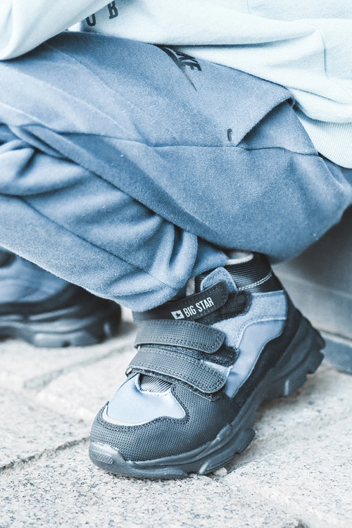 Dziecięce Śniegowce Trapery Ocieplane Granatowe Big Star MM374172