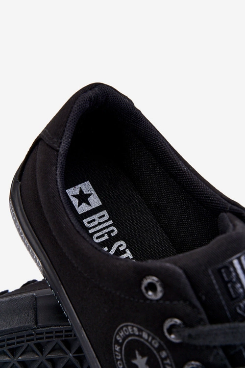 Męskie Niskie Materiałowe Trampki Big Star LL174078 Czarne