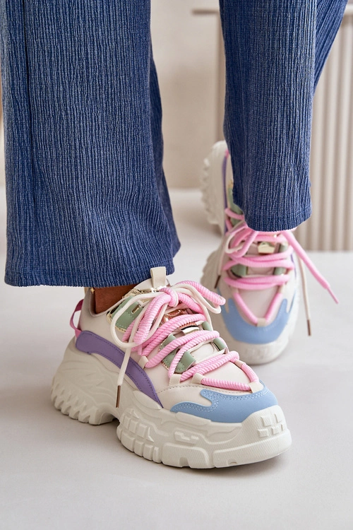 Sneakersy Damskie Na Masywnej Podeszwie Multikolor Nevela