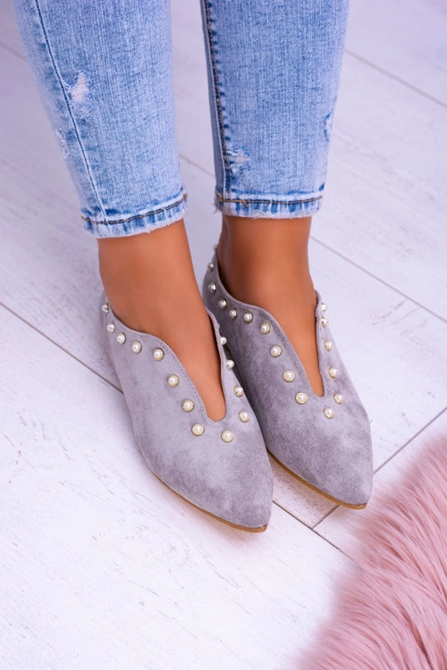 Lu Boo Szare Półbuty Z Wycięciami Korale Merseo