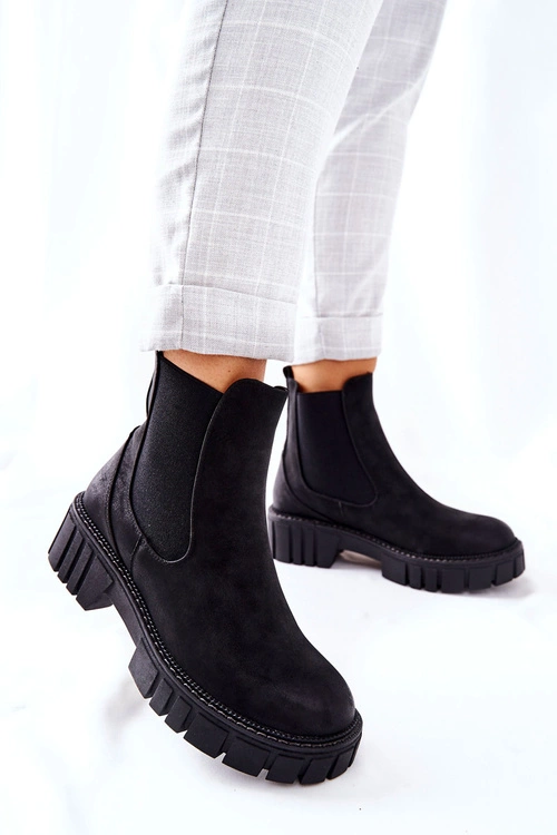 Botki Workery Trapery Ocieplane Sergio Leone TR761 Czarne