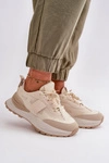 Sneakersy Damskie Na Platformie Beżowe Nevelaine