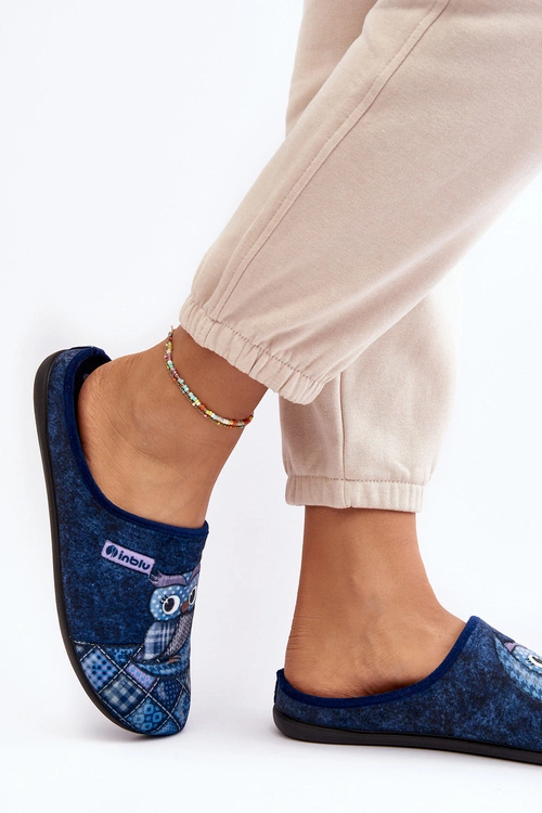 Domowe Klapki Klapki Sowa Inblu GF000018 Granatowe