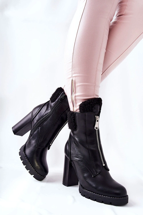 Botki Na Słupku Czarne Arleston