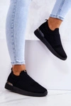 Sportowe Buty Materiałowe Czarne Lorento