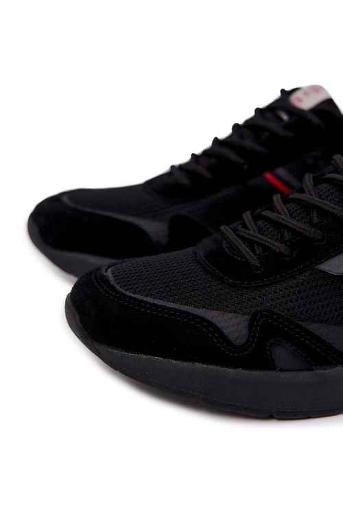 Męskie Buty Sportowe Sneakersy Cross Jeans JJ1R4016C Czarne