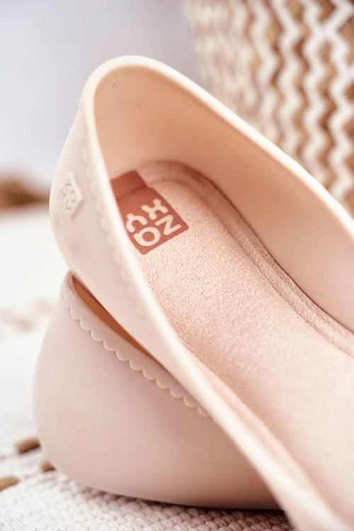Damskie Baleriny Pachnące Gumowe ZAXY Beżowe FF285051