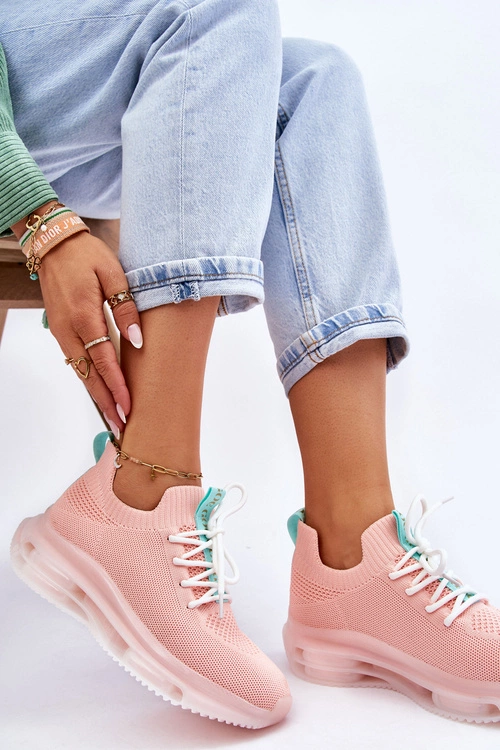 Damskie Wsuwane Skarpetkowe Buty GOE JJ2N4081 Jasnoróżowe