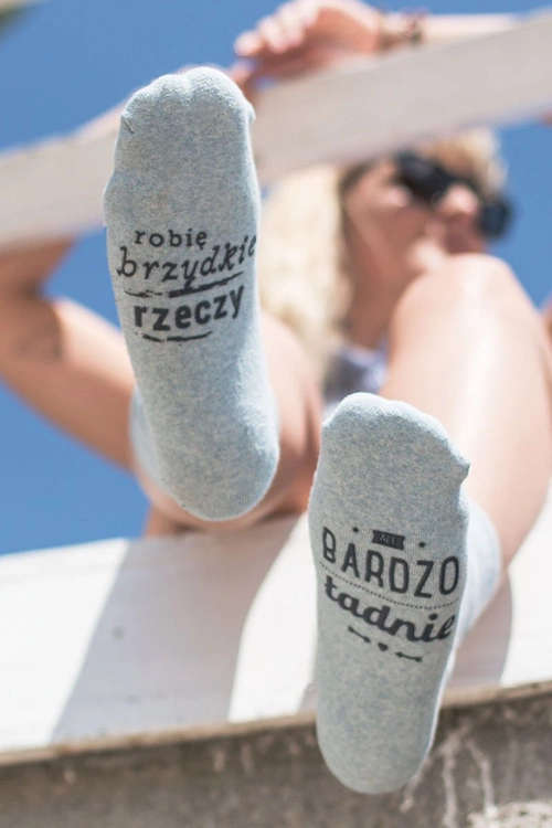 Damskie Skarpetki SOXO "Robię brzydkie rzeczy, ale bardzo ładnie"