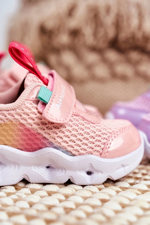 Sportowe Buty Dziecięce Świecące Różowe ABCKIDS B011105220